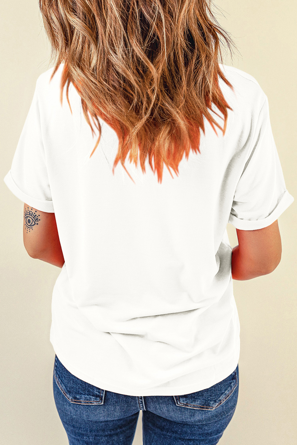 White Thanksgiving Slogan Print Crew Neck T Shirt - loveforevers