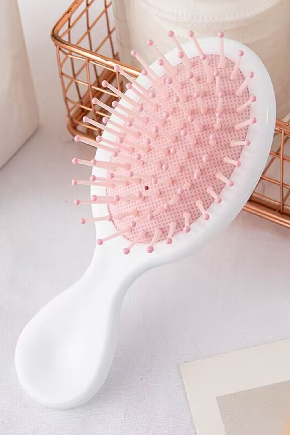 White 3D Cute Bow Air Cushion Message Comb - loveforevers