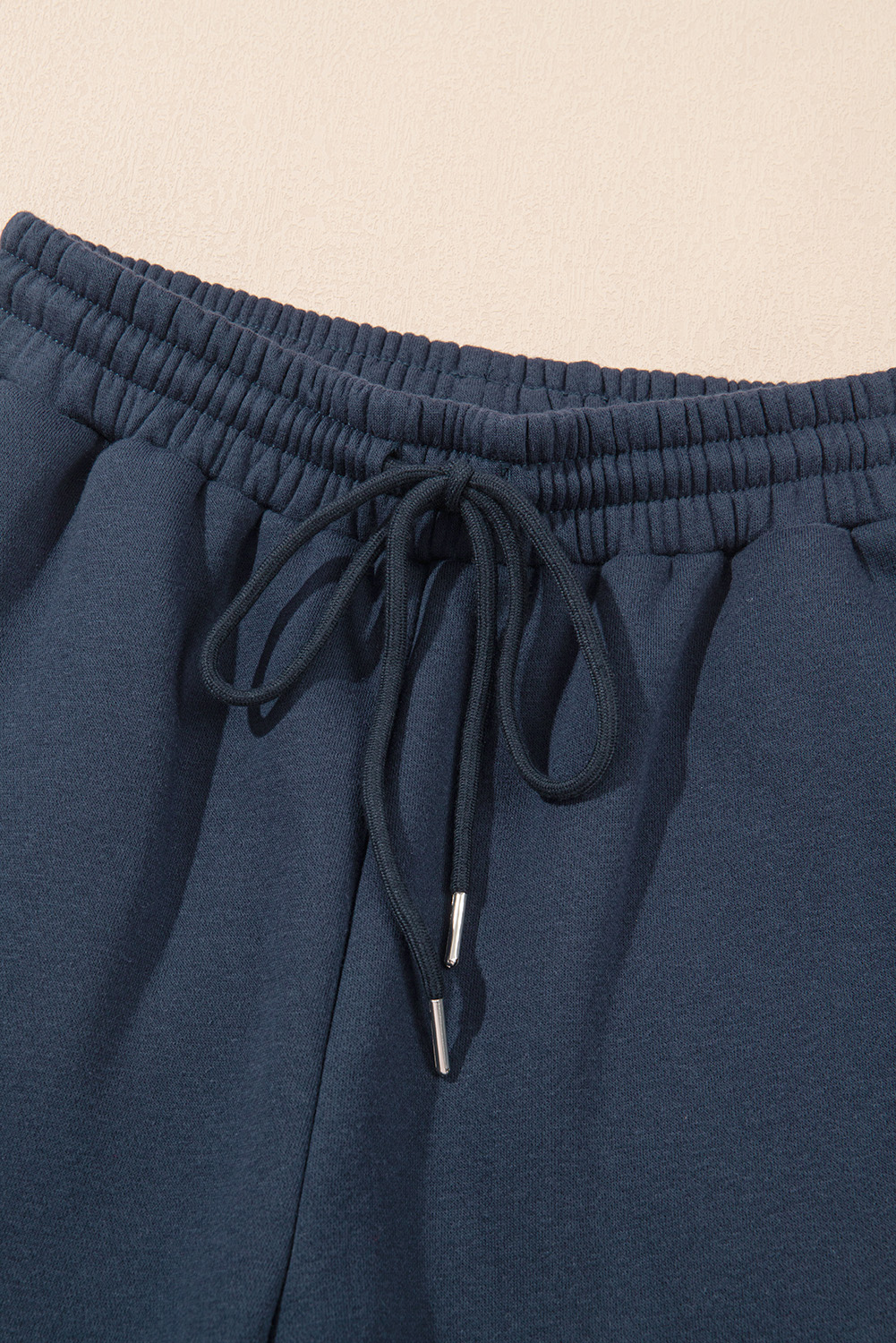 Black Drop Shoulder Loose Sweatshirt and Joggers Active Set - loveforevers