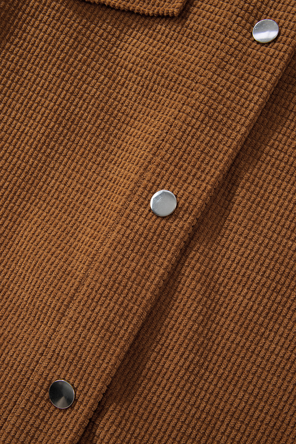 Brown Textured Flap Pocket Drop Shoulder Shacket - loveforevers