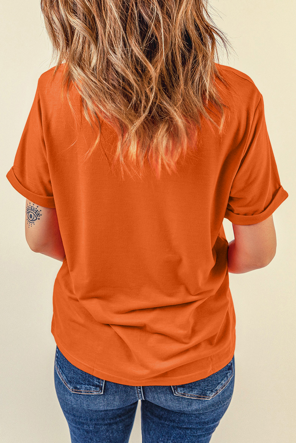 Khaki Casual Plain Crew Neck Tee - loveforevers