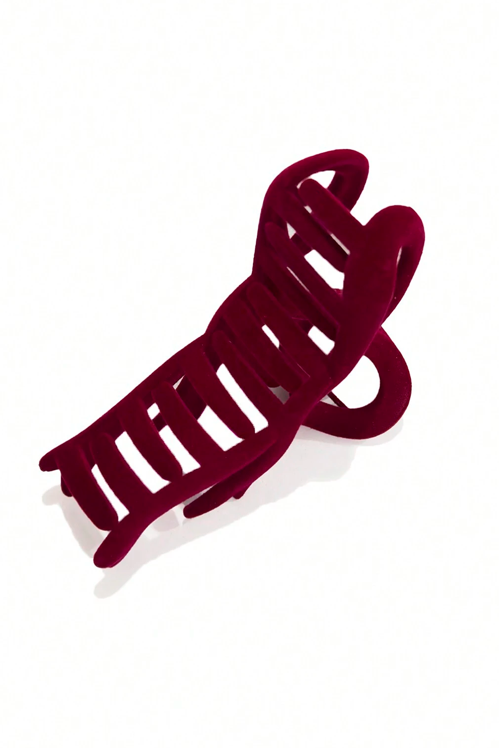 Fiery Red Bow Knot Velvet Large Hair Clip - loveforevers