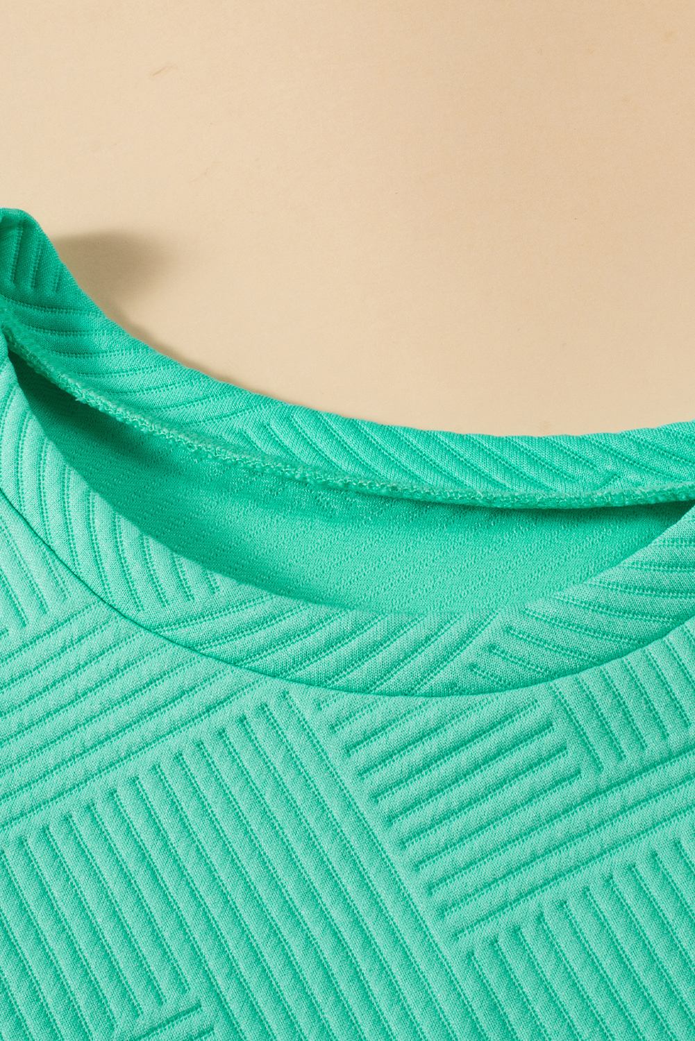 Mint Green Textured Cap Sleeve T Shirt Dress - loveforevers