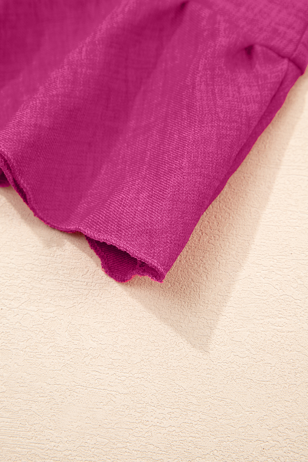 Bright Pink Knot Scoop Back Ruffle Hem Sleeveless Mini Dress - loveforevers