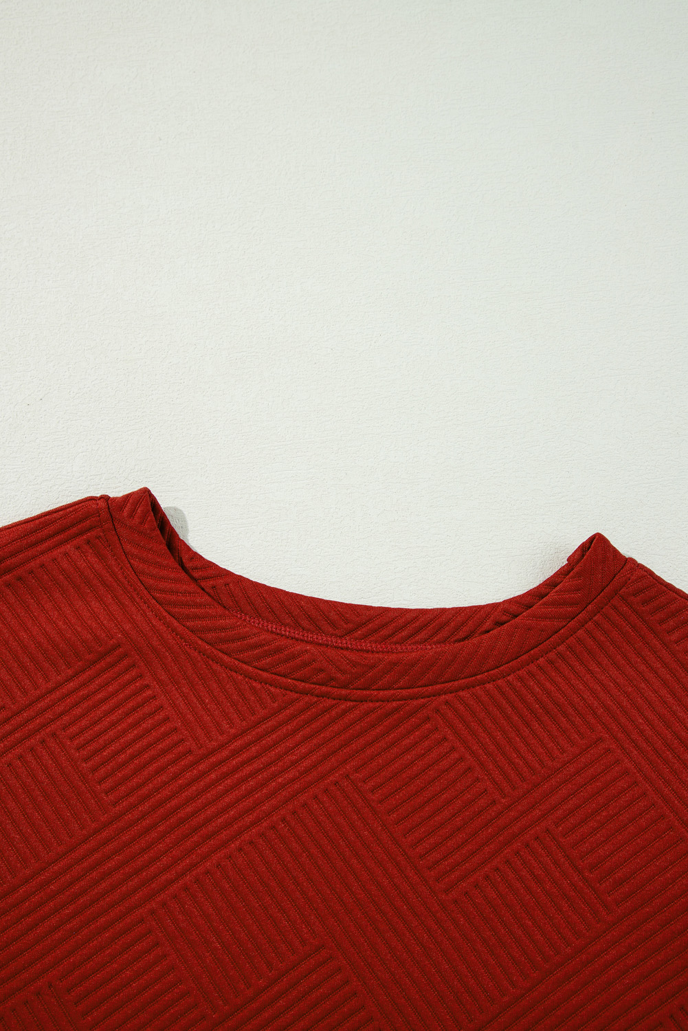 Red Dahlia Ultra Loose Textured 2pcs Slouchy Outfit - loveforevers