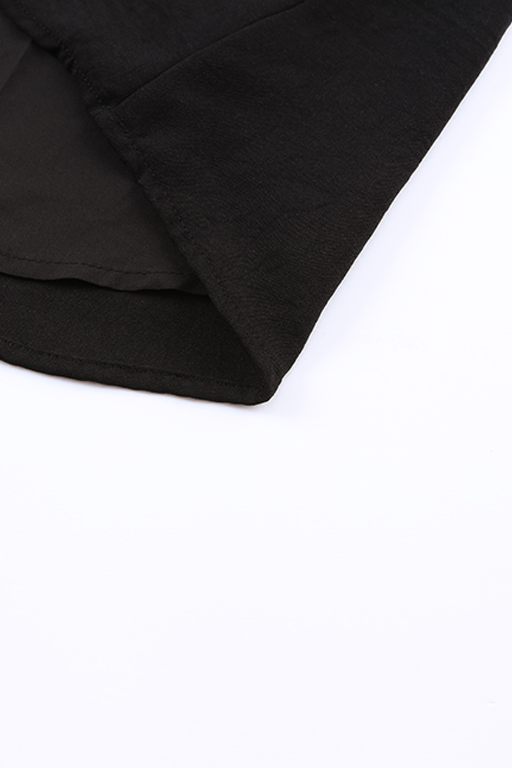 Black V Neck Knotted Shoulder Vest - loveforevers