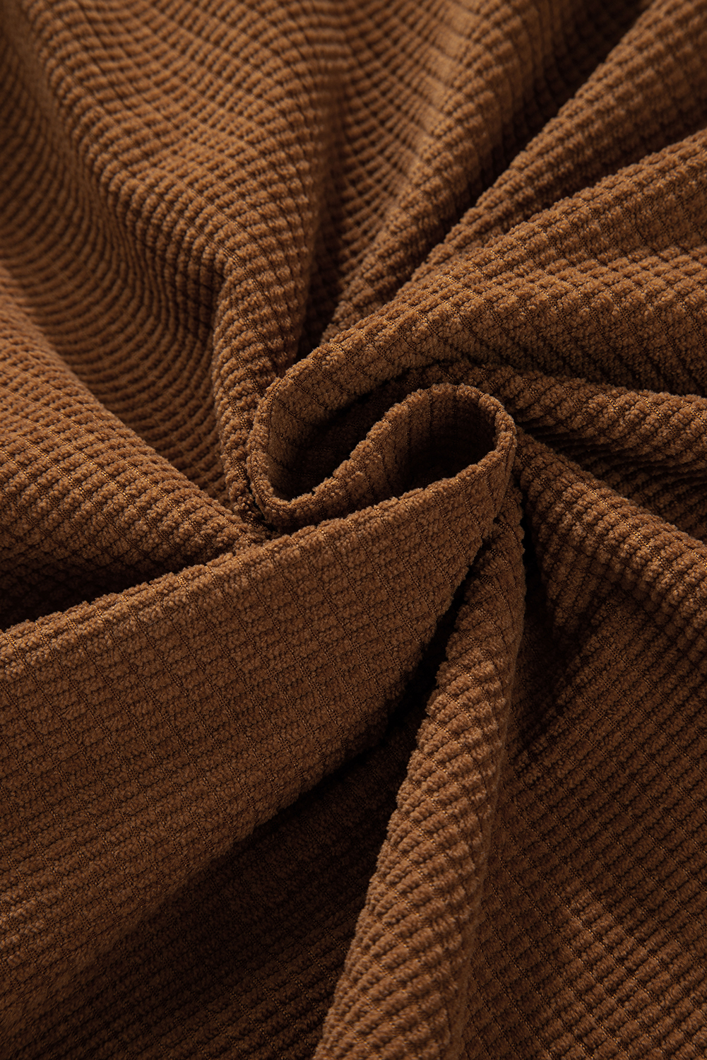 Brown Textured Flap Pocket Drop Shoulder Shacket - loveforevers