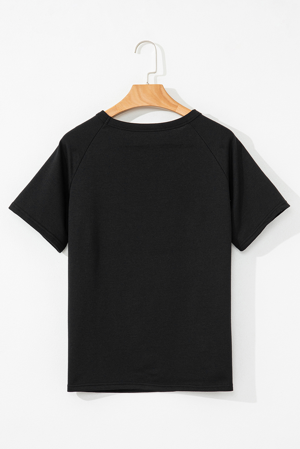 Black Striped Patch Front Casual Tee - loveforevers