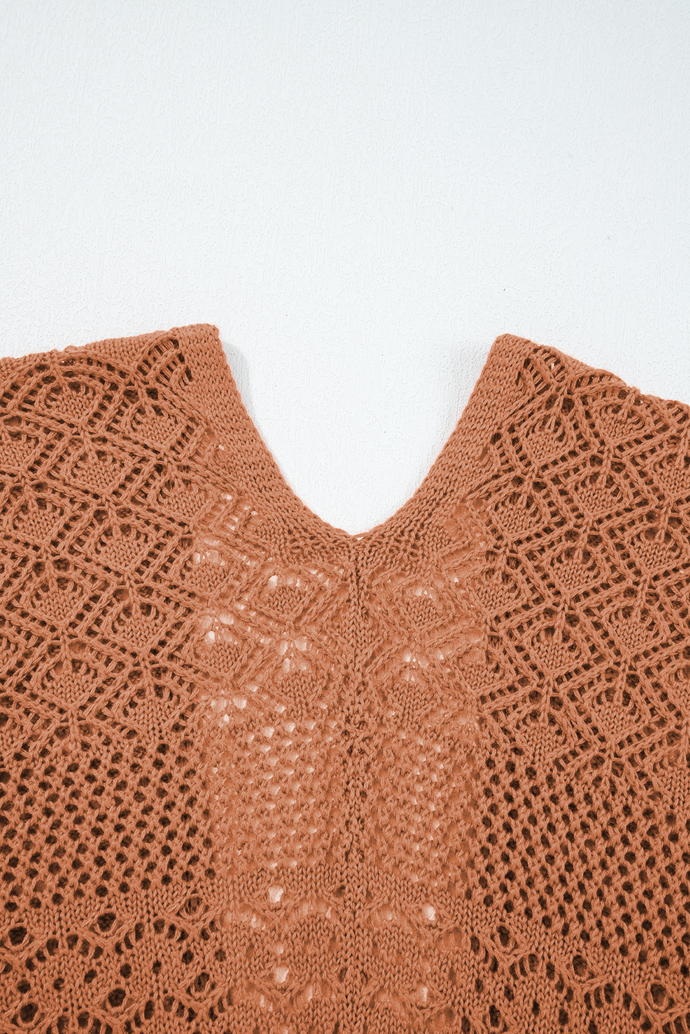 Redwood Burl Mixed Pattern Knitted Open Front Plus Cardigan - loveforevers