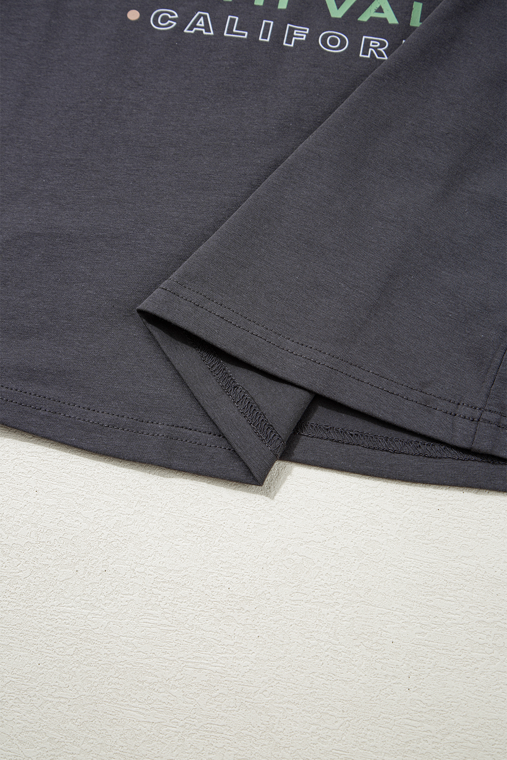 Dark Grey RISE WITH THE SUN Western Fashion Graphic Tee - loveforevers