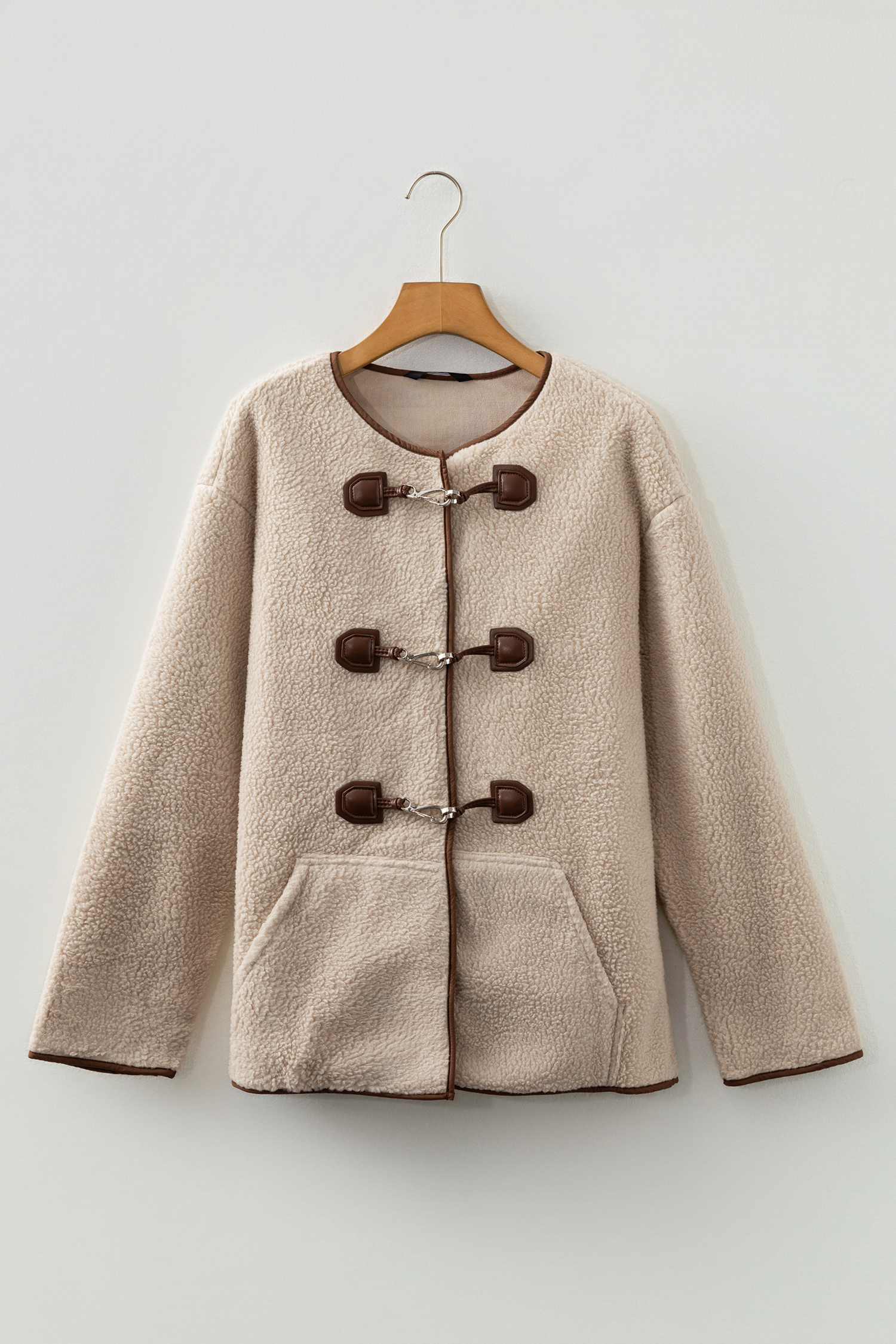 Apricot Toggle Button Teddy Coat - loveforevers