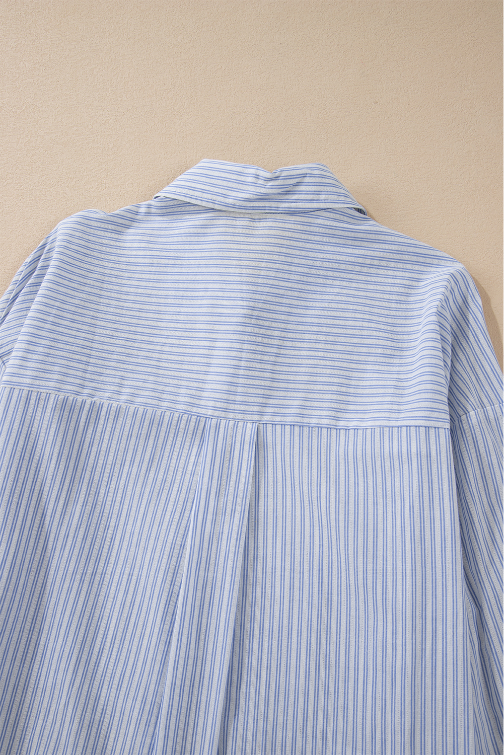 Sky Blue Stripe Striped Buttoned up Long Sleeve Shirt - loveforevers