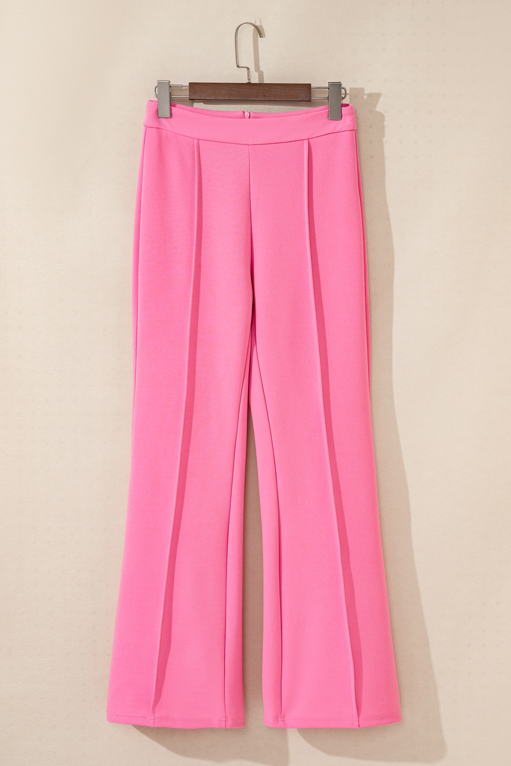 Sachet Pink High Waist Central Seam Flared Pants - loveforevers
