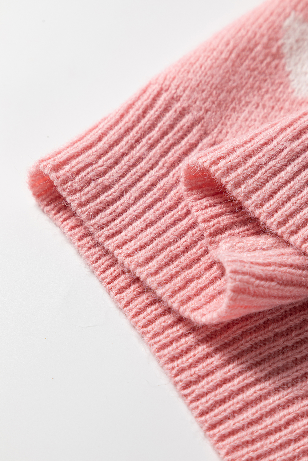 Light Pink Heart Pattern Button Front Cardigan Sweater - loveforevers
