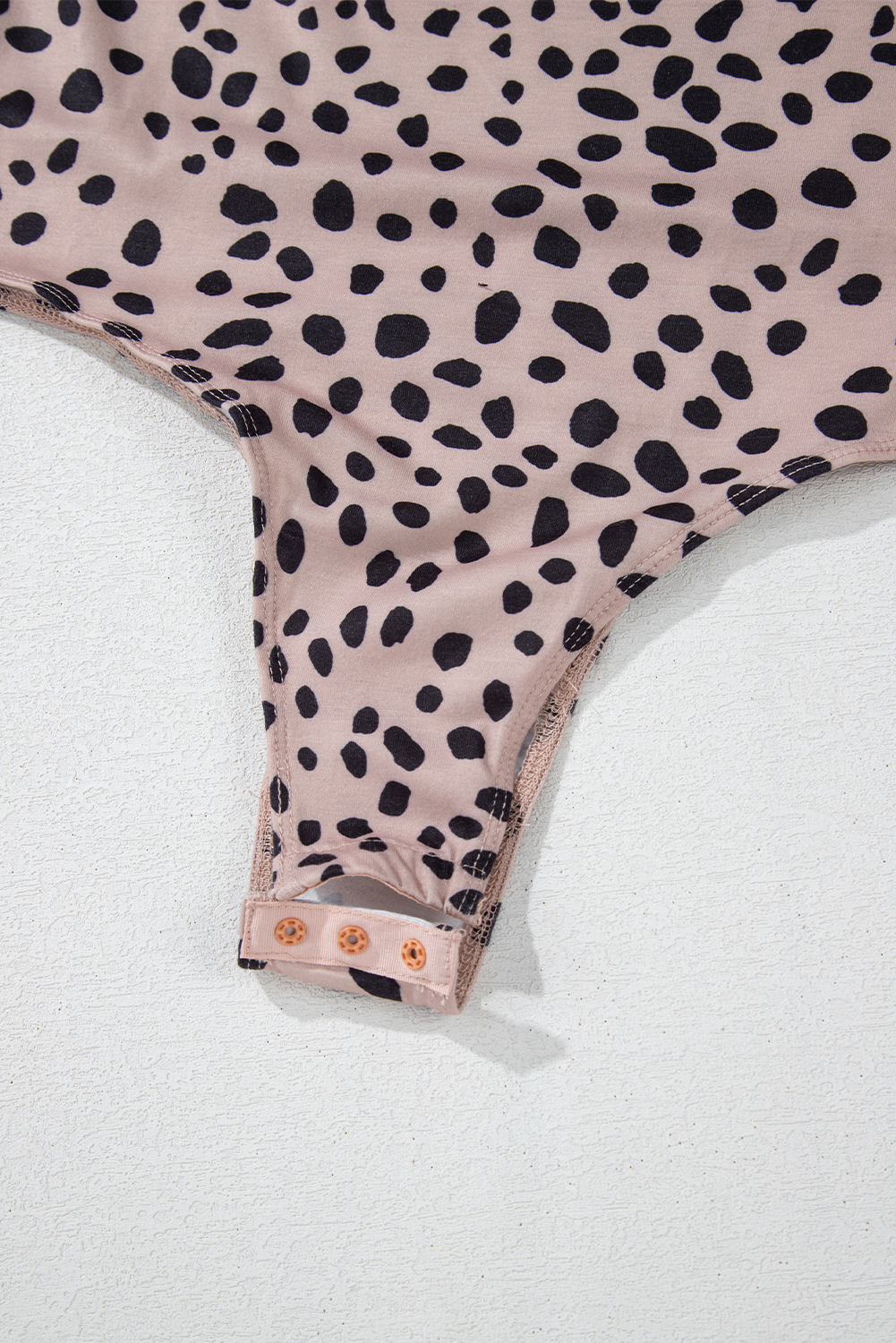 Smoke Gray Leopard Print Long Sleeve Scoop Neck Slim Fit Bodysuit - loveforevers