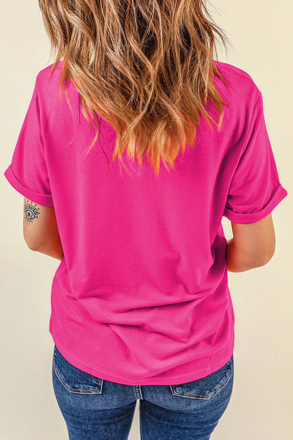 Rose Red MAMA Graphic Crew Neck Tee - loveforevers
