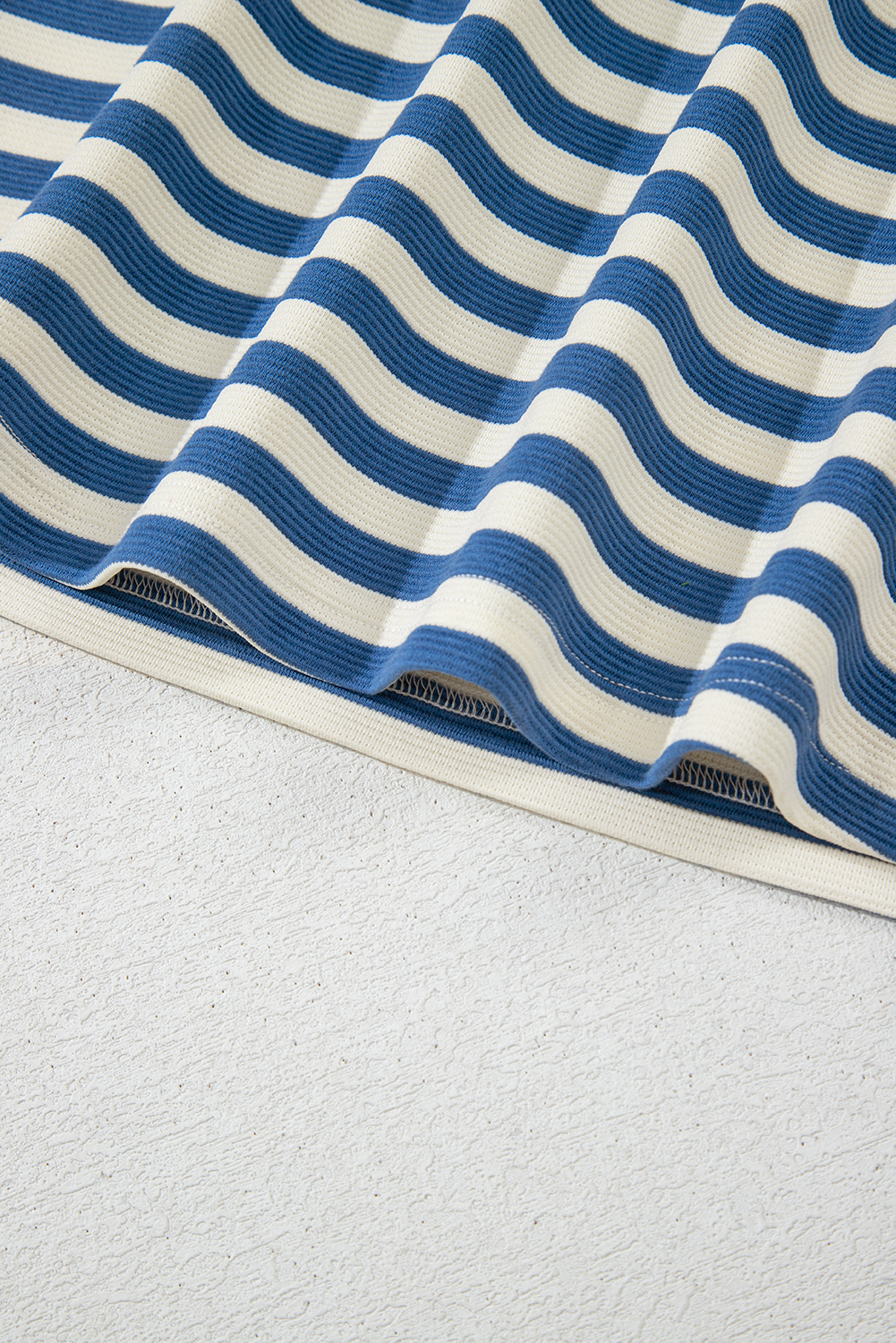 Blue Stripe America Cursive Graphic Puff Sleeve T-shirt - loveforevers