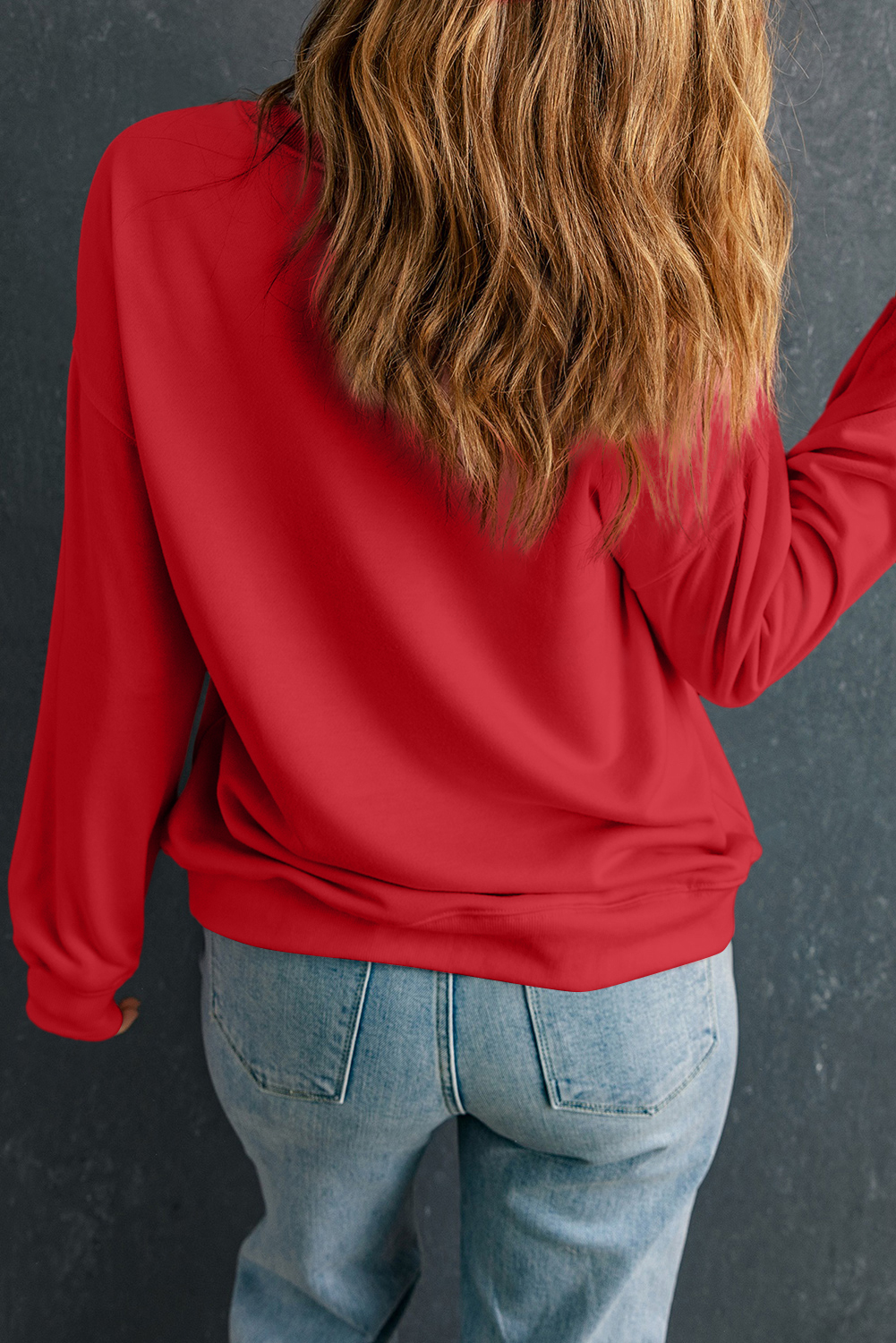 Red Be mine Leopard Heart Printed Valentines Sweatshirt - loveforevers