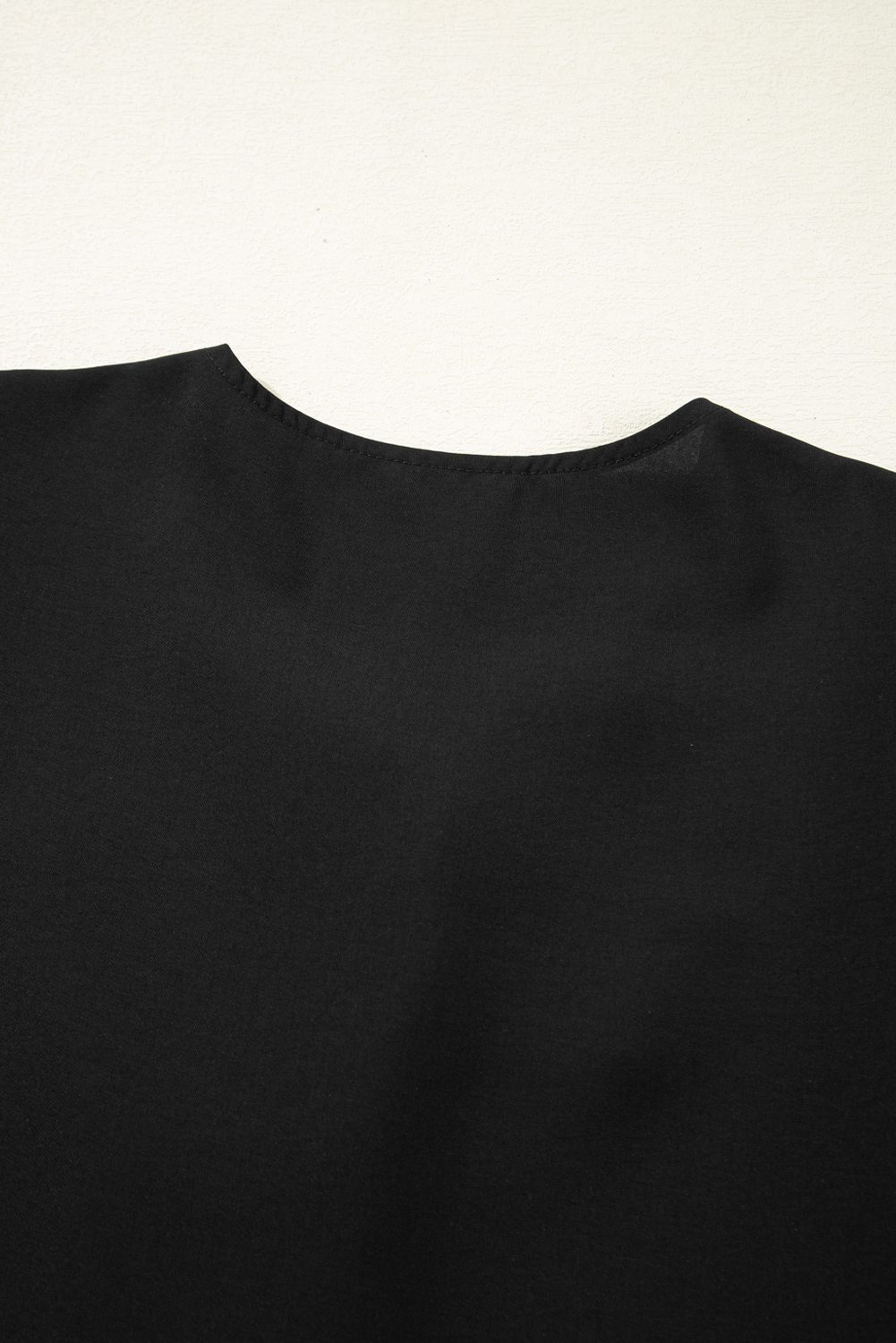 Black Puff Sleeve Bowknot Front Peplum Blouse - loveforevers