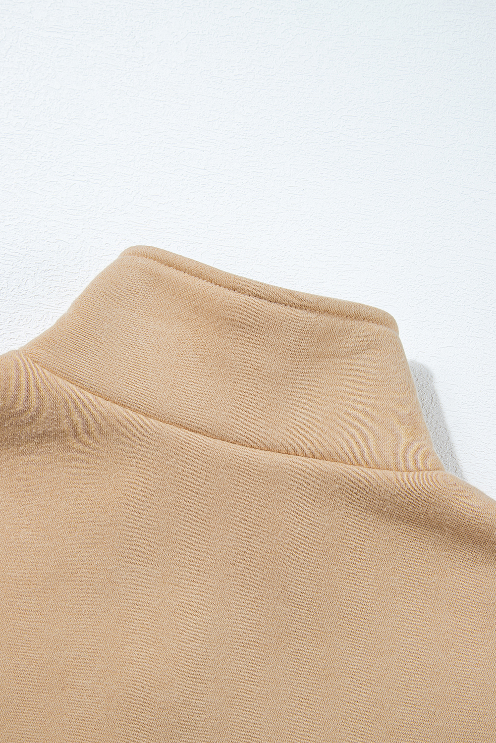 Parchment Solid Half Button Sweatshirt and High Waist Sweatpants Set - loveforevers