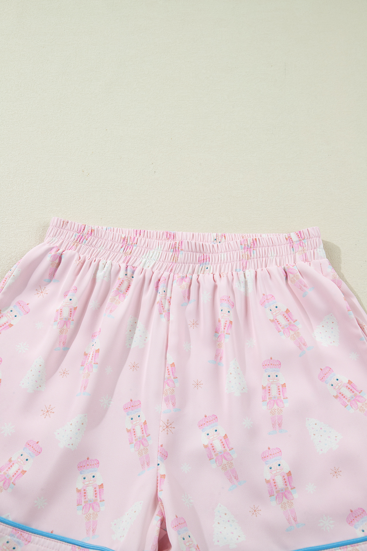 Pink Bow Tie Front Christmas Nutcracker Long Sleeve Shirt Shorts Pajama Set - loveforevers