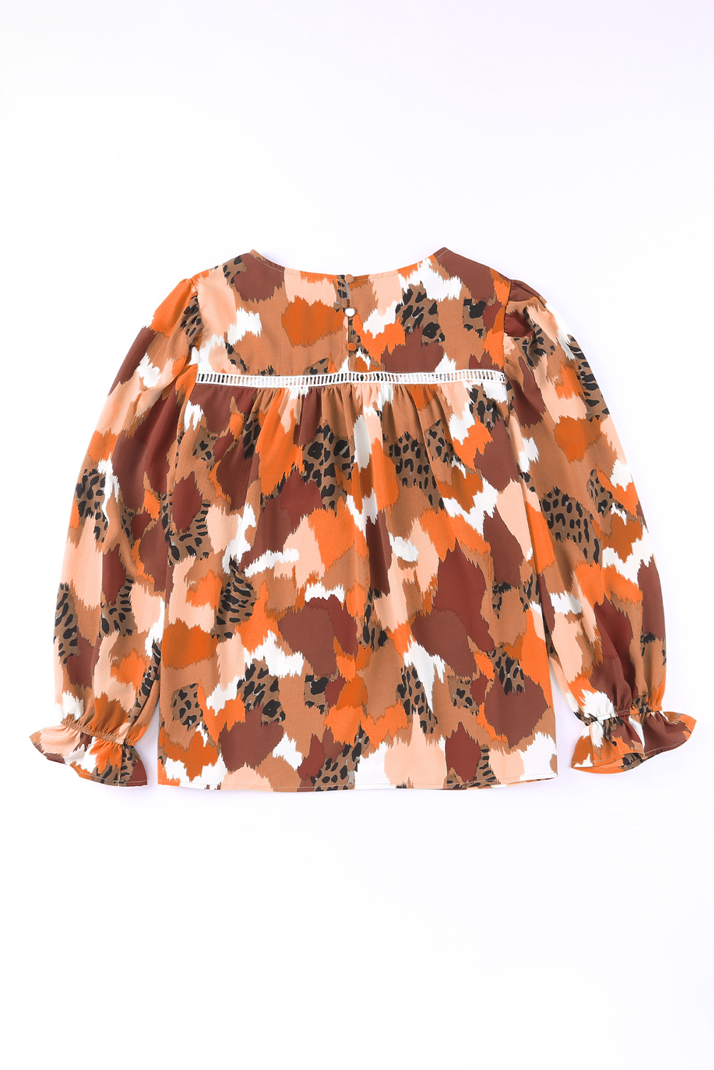 Abstract Printed Long Sleeve Blouse - loveforevers
