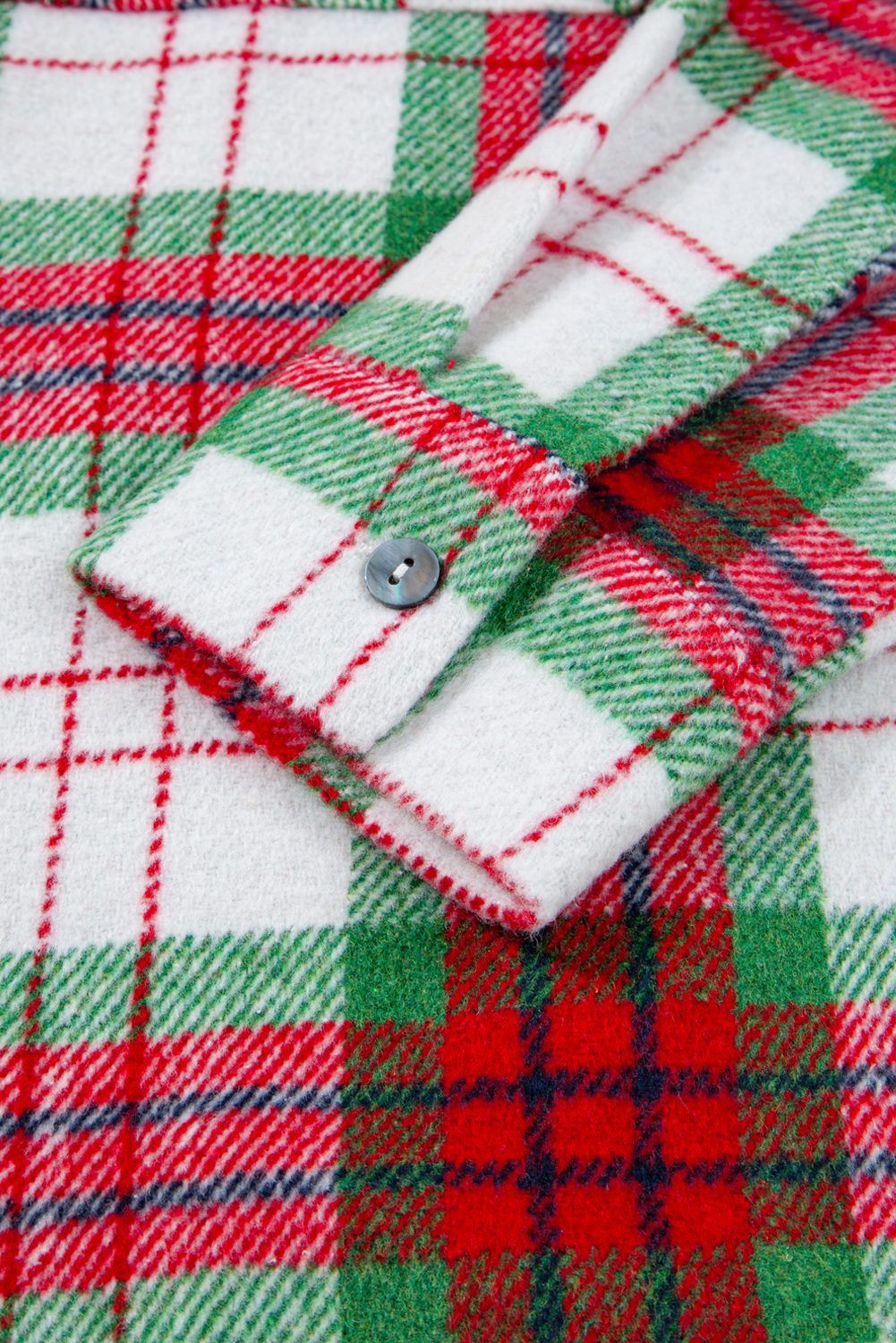 Red Christmas Plaid Casual Flannel Shacket - loveforevers