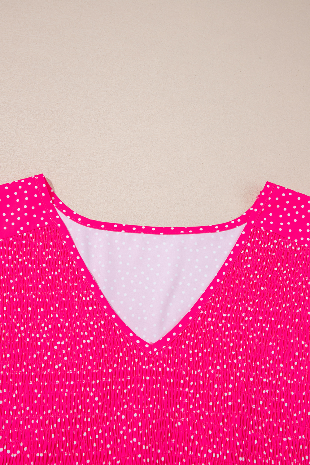 Rose Polka Dot Print Ruffled Smocked High Waist Plus Midi Dress - loveforevers