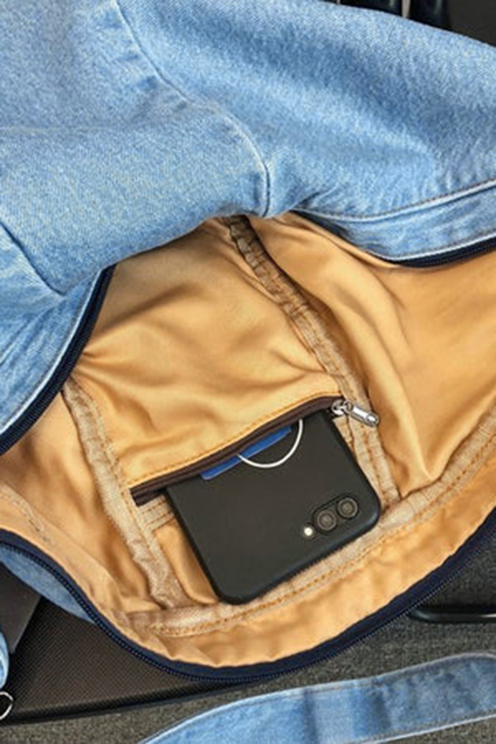 Dusk Blue Large Capacity Denim Crossbody Bag - loveforevers