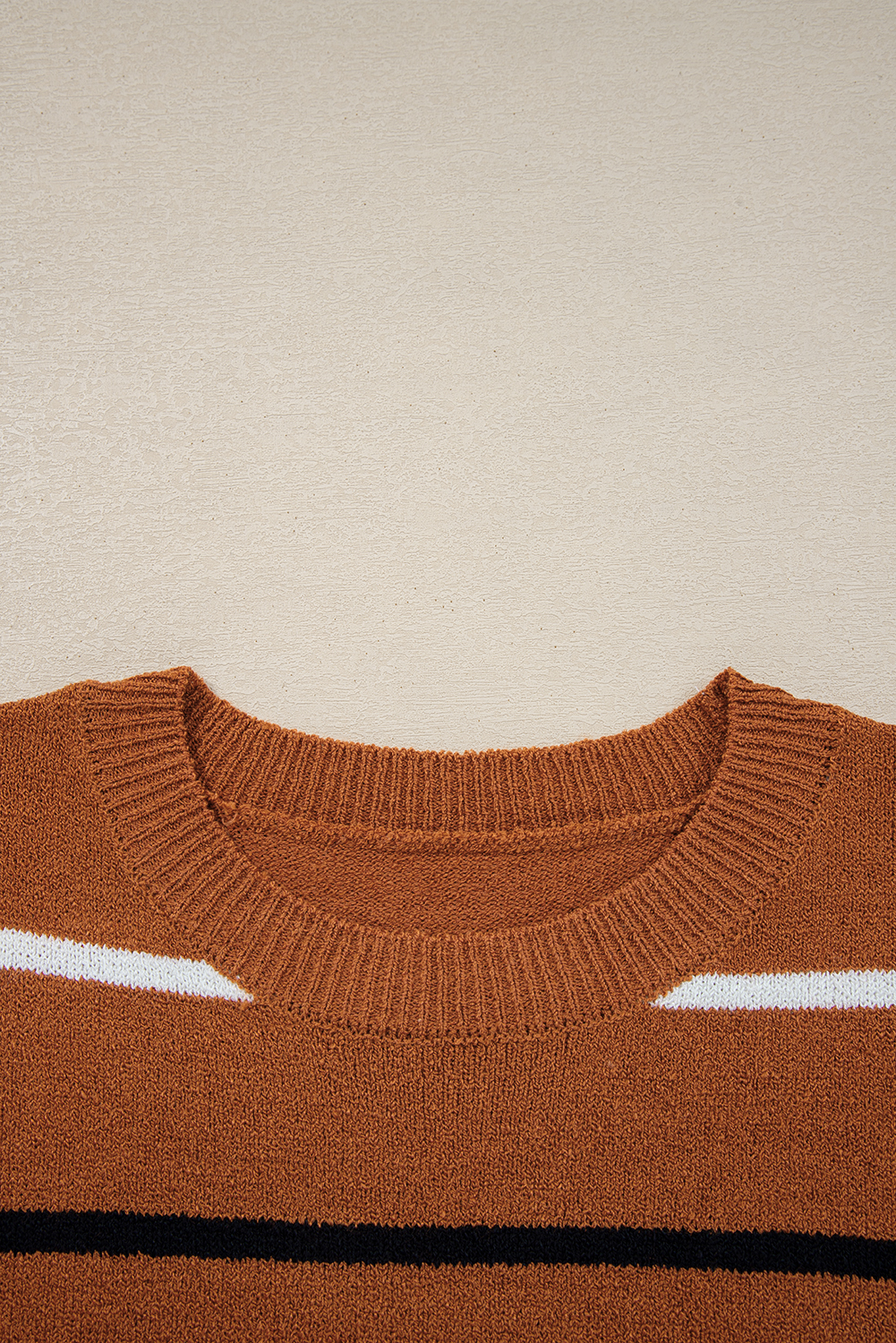 Multicolour Striped Buttoned Front V Neck Drop Shoulder Cardigan Sweater - loveforevers