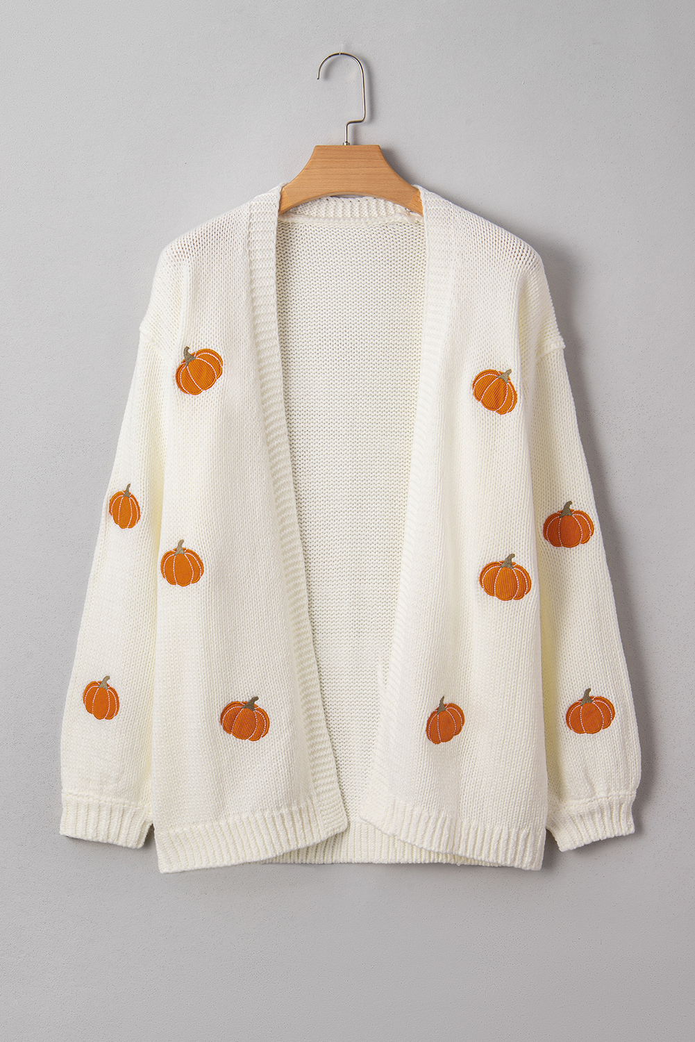 Light Pink Christmas Tree Print Open Front Drop Shoulder Midi Cardigan - loveforevers