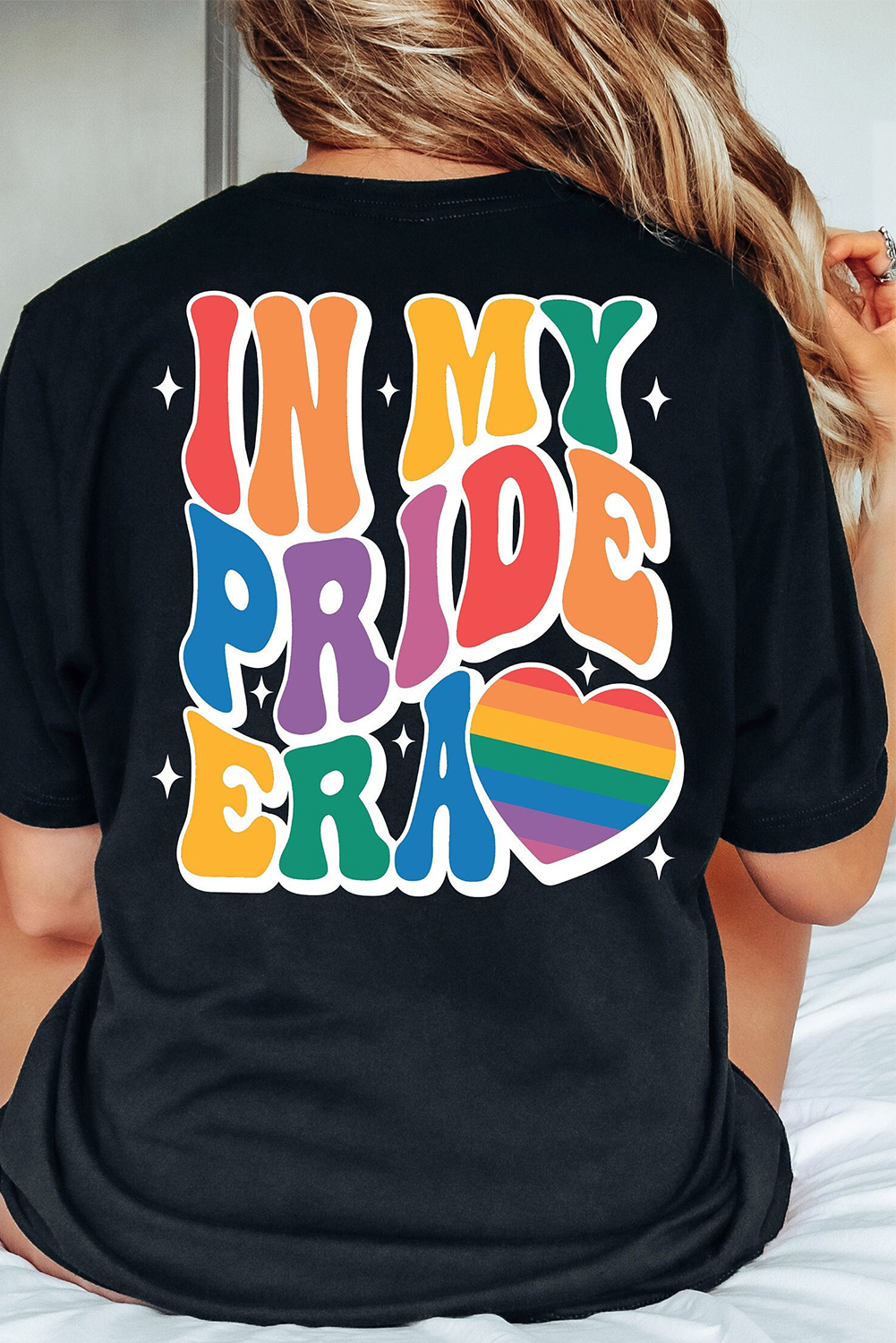Black Pride Heart Cracking Graphic Detail Cotton Blend T Shirt - loveforevers