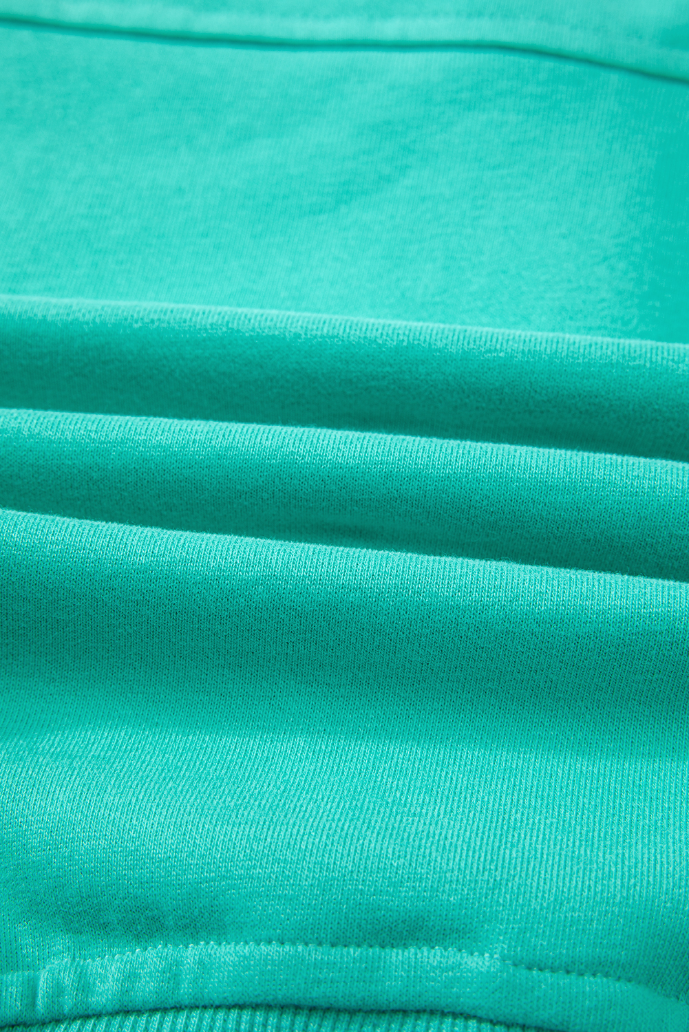Aruba Blue Quarter Zip Stand Neck Kangaroo Pocket Sweatshirt - loveforevers