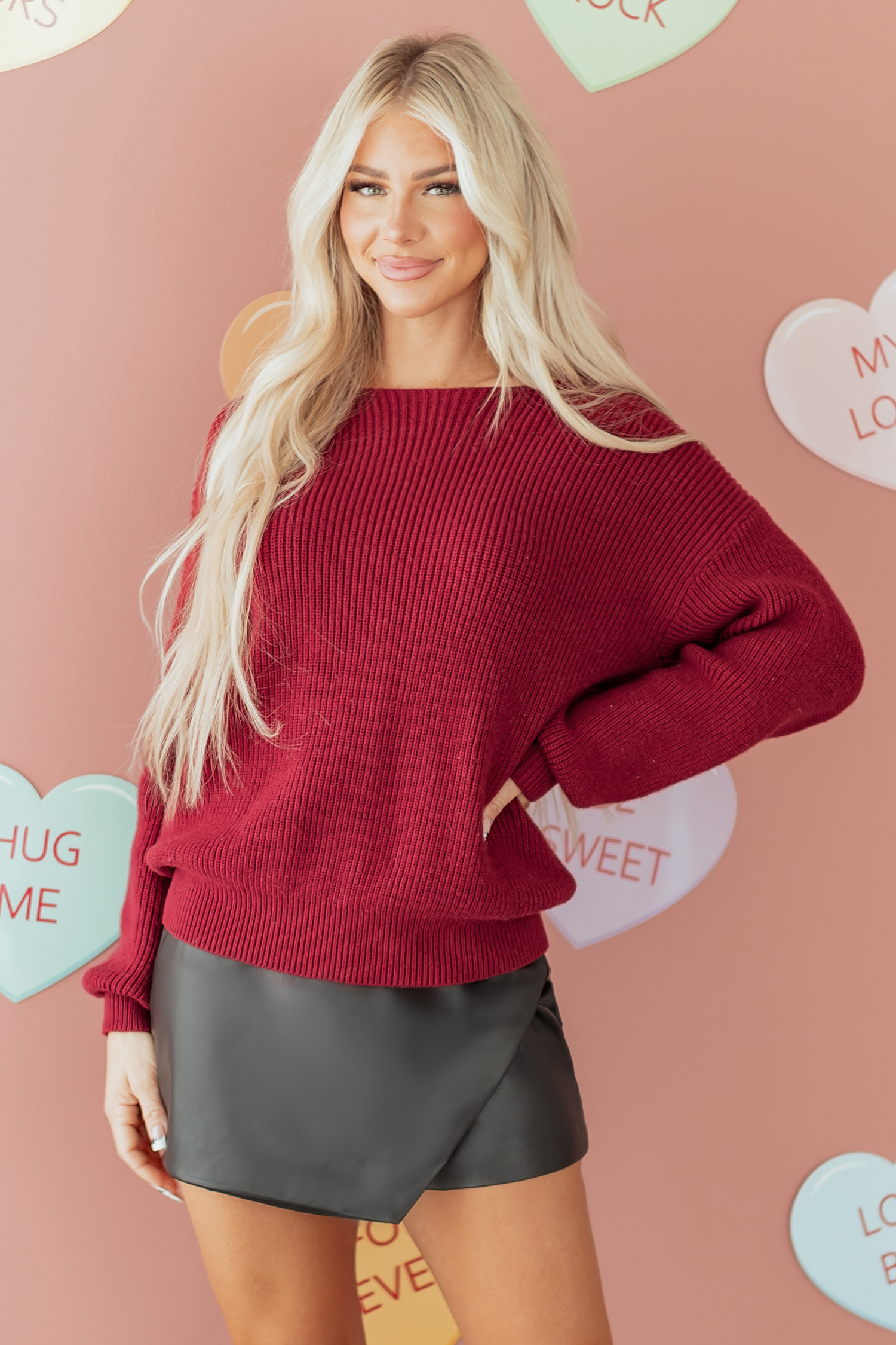 Black Ribbed Knit Ribbon Knot Backless Drop Shoulder Sweater - loveforevers