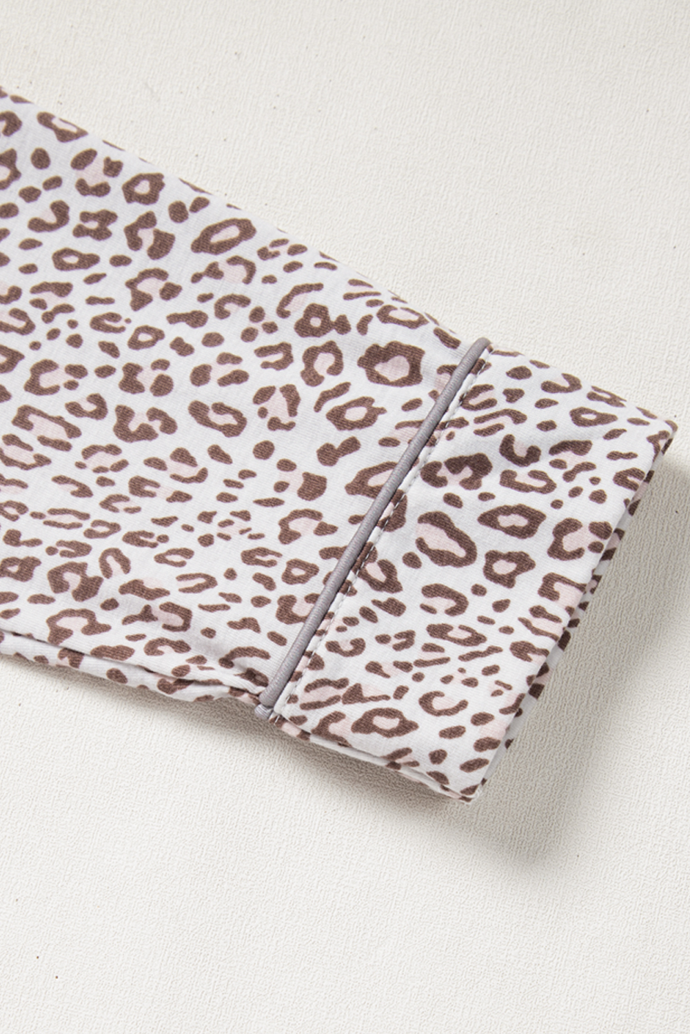 White Leopard Print Long Sleeve and Pants Pajamas Set - loveforevers