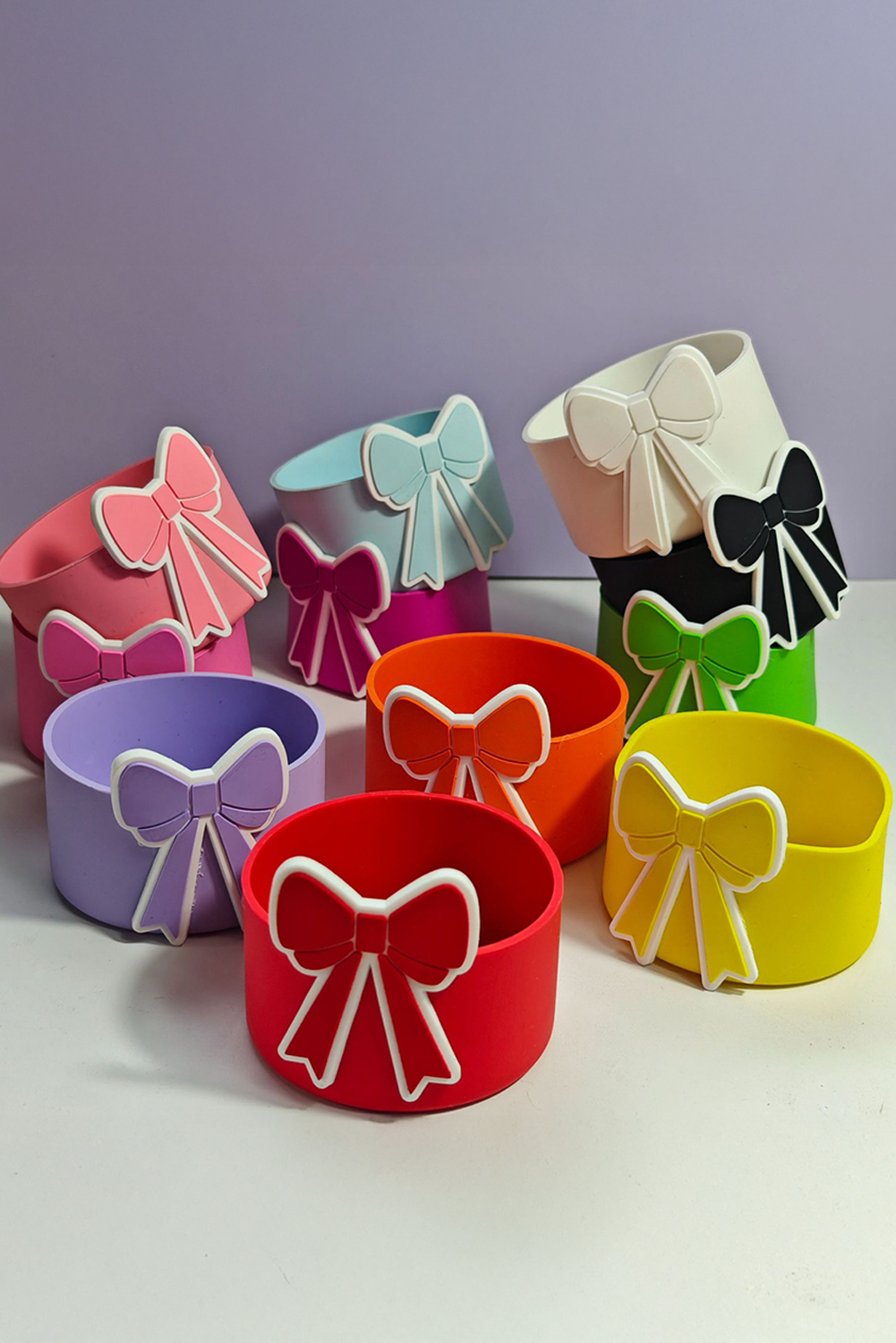 Bonbon 1pc Bow Knot Silicone Cup Sleeve - loveforevers