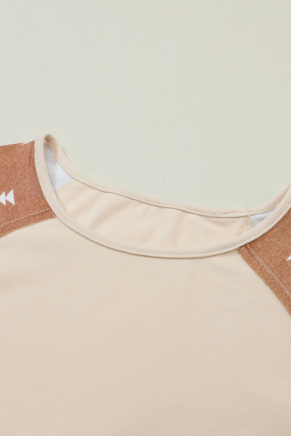 Apricot Western Print Patch Long Sleeve Top - loveforevers