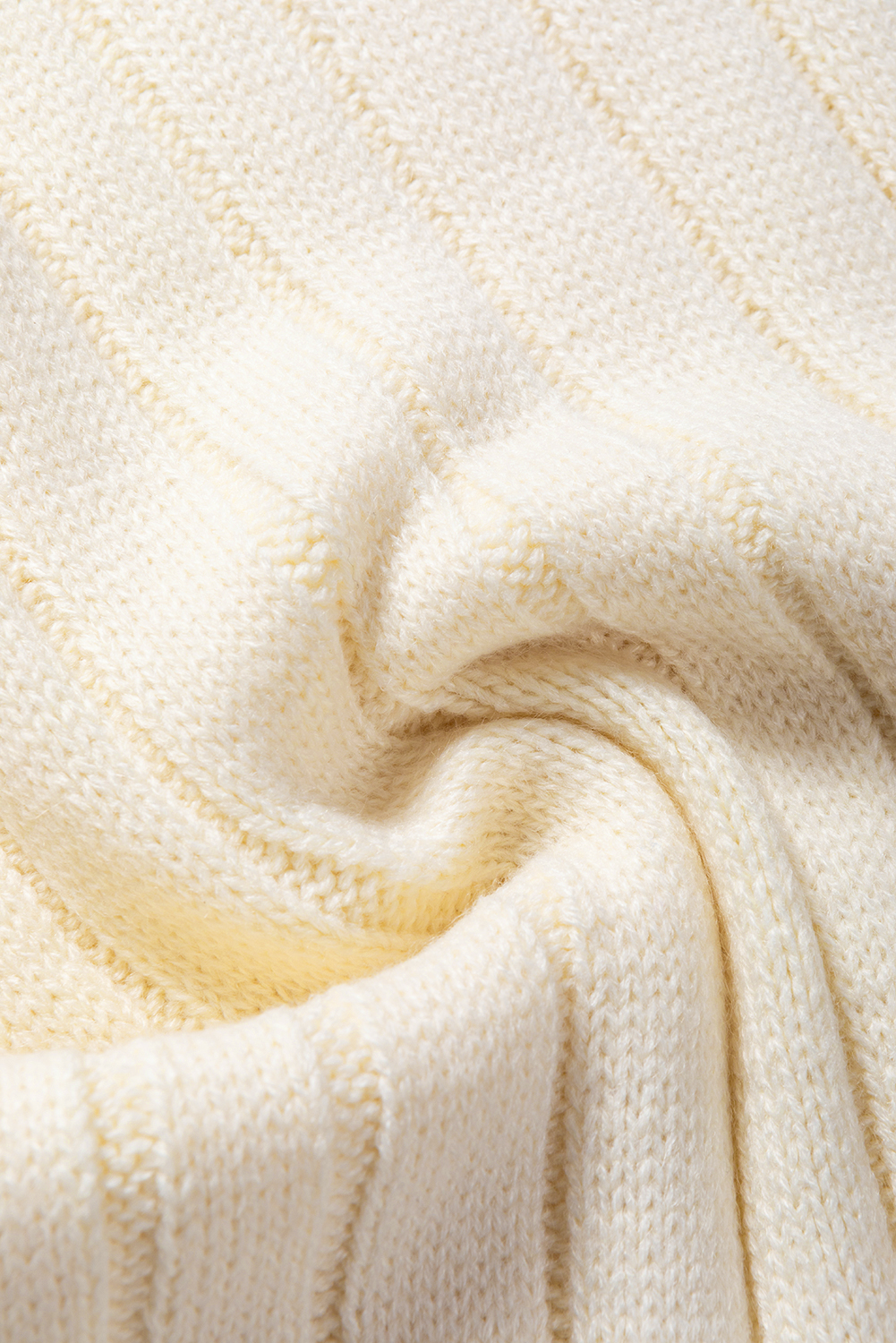 Oatmeal Cable Knit High Neck Sweater Vest - loveforevers