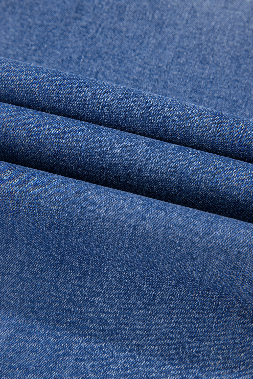Real Teal Raw Hem Unique Cuffs Straight High Rise Loose Jeans - loveforevers