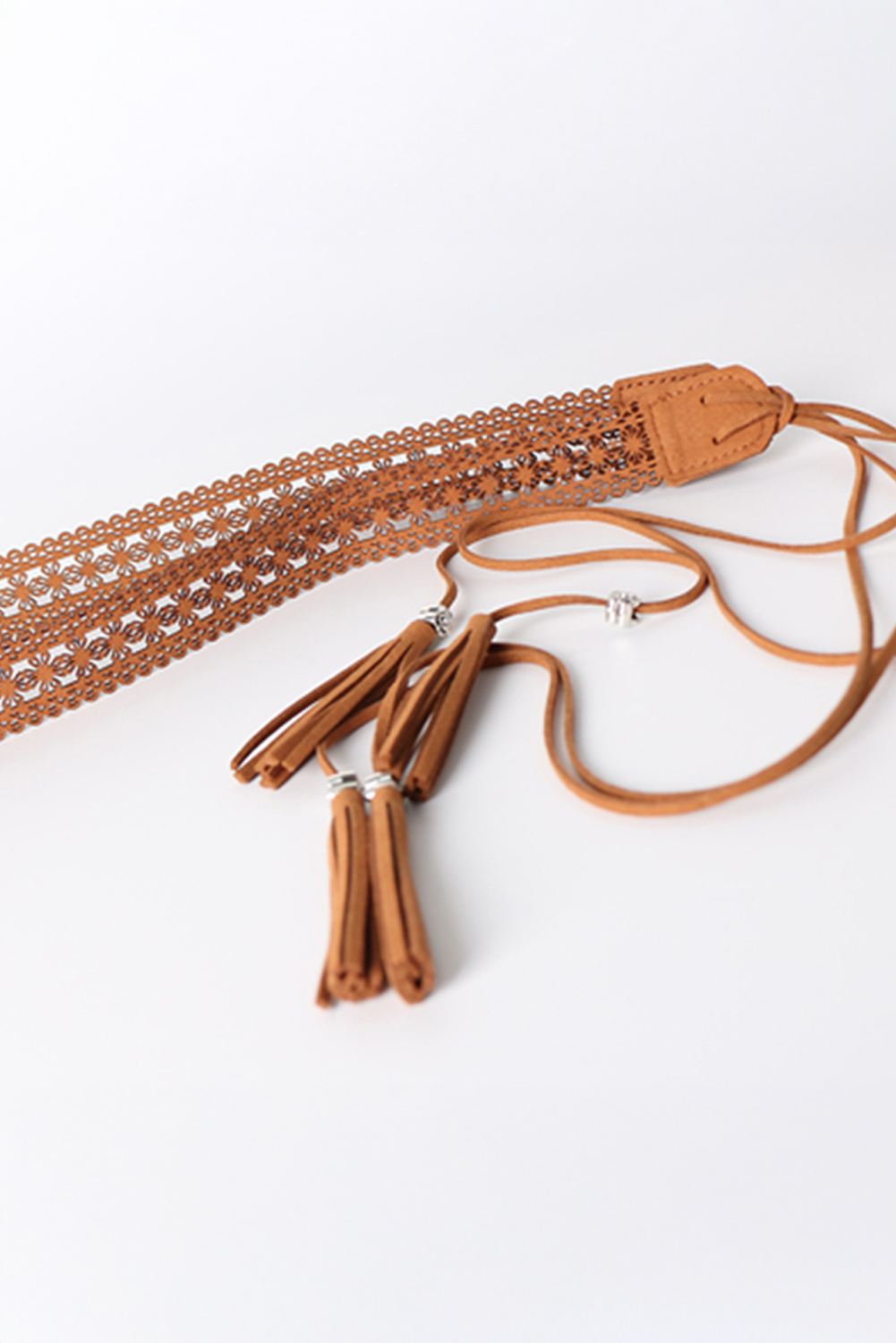 Thai Curry Boho Tassel Crochet Self-tie Waist Belt - loveforevers