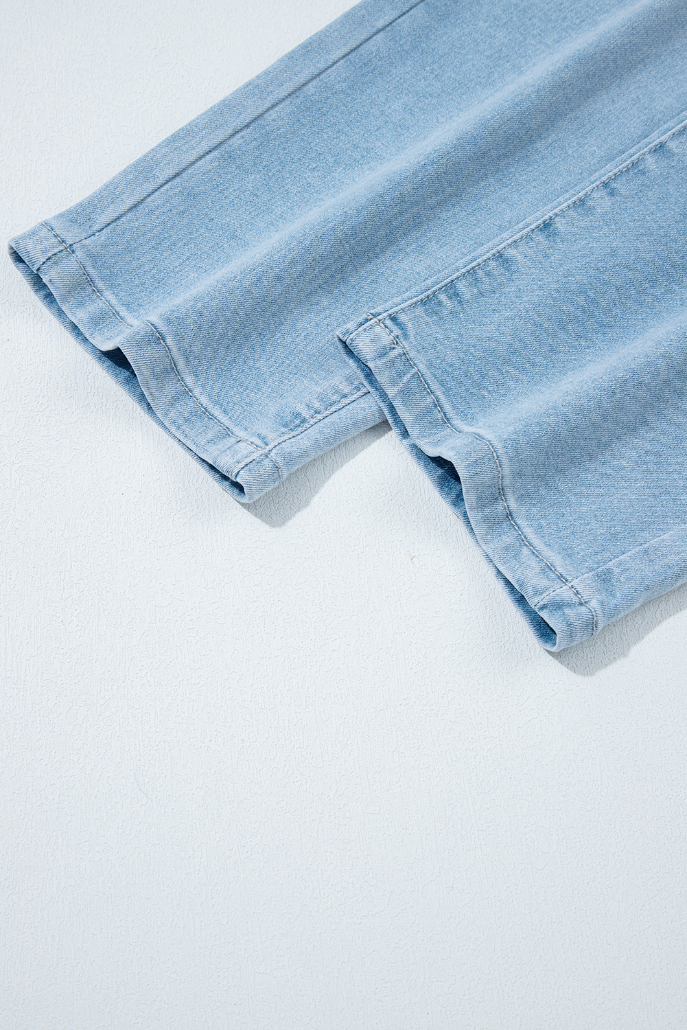 Beau Blue High Rise Barrel Relaxed Patch Pocket Jeans - loveforevers