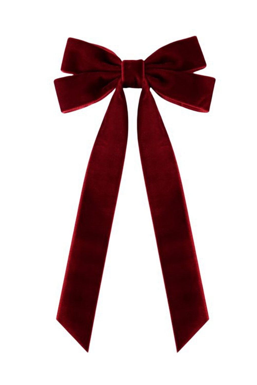 Red Sandalwood Velvet Bowknot Frenchy Girl Fashion Hair Clip - loveforevers