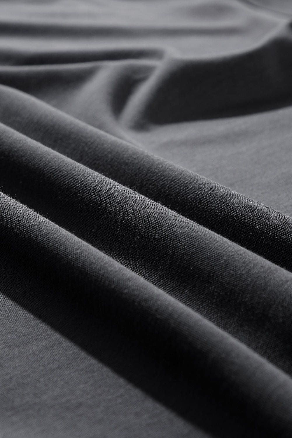 Dark Grey Drawstring Side Crewneck Tee and Loose Pants Set - loveforevers