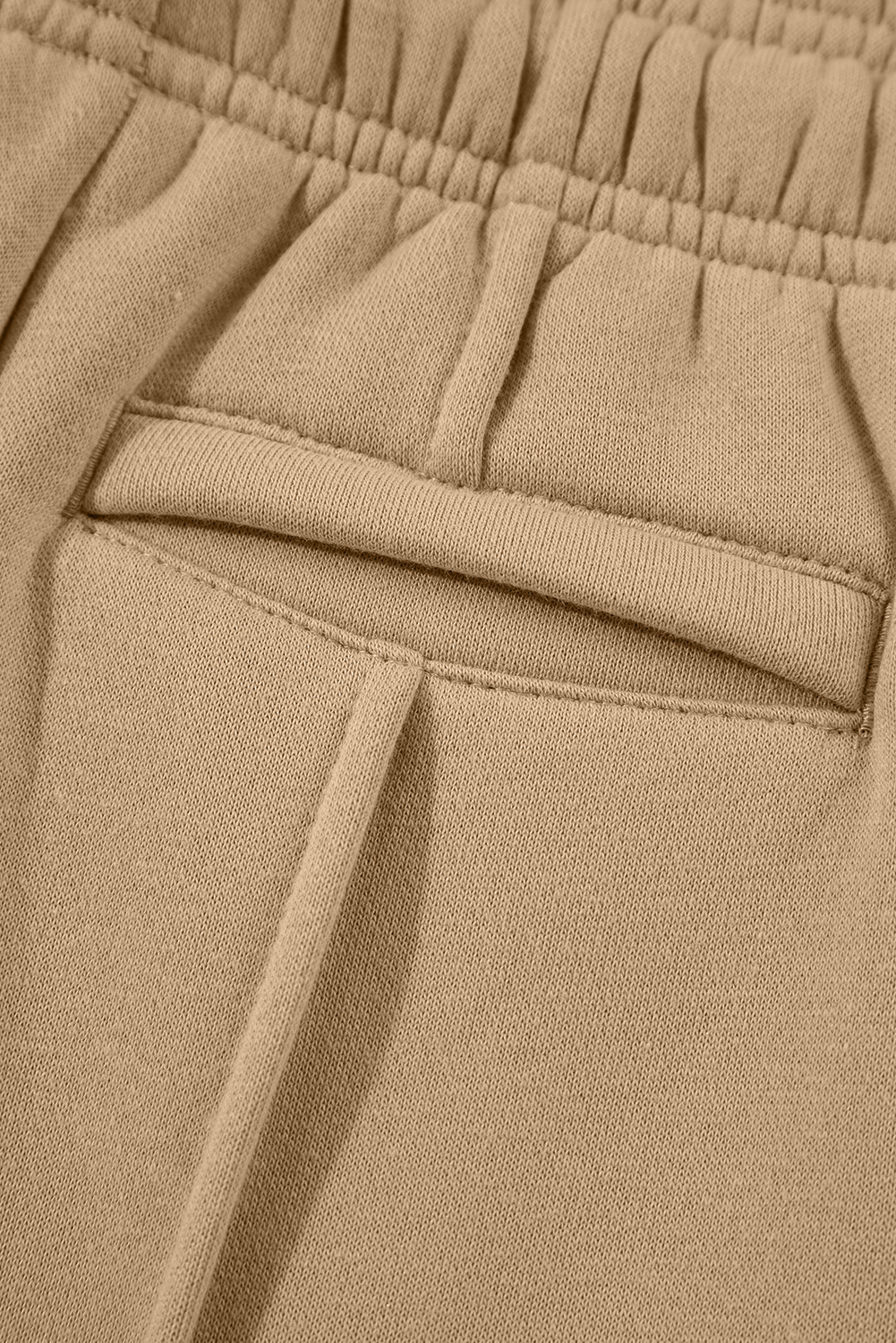 Smoke Gray Exposed Seam Drawstring Elastic Waistband Wide Leg Pants - loveforevers