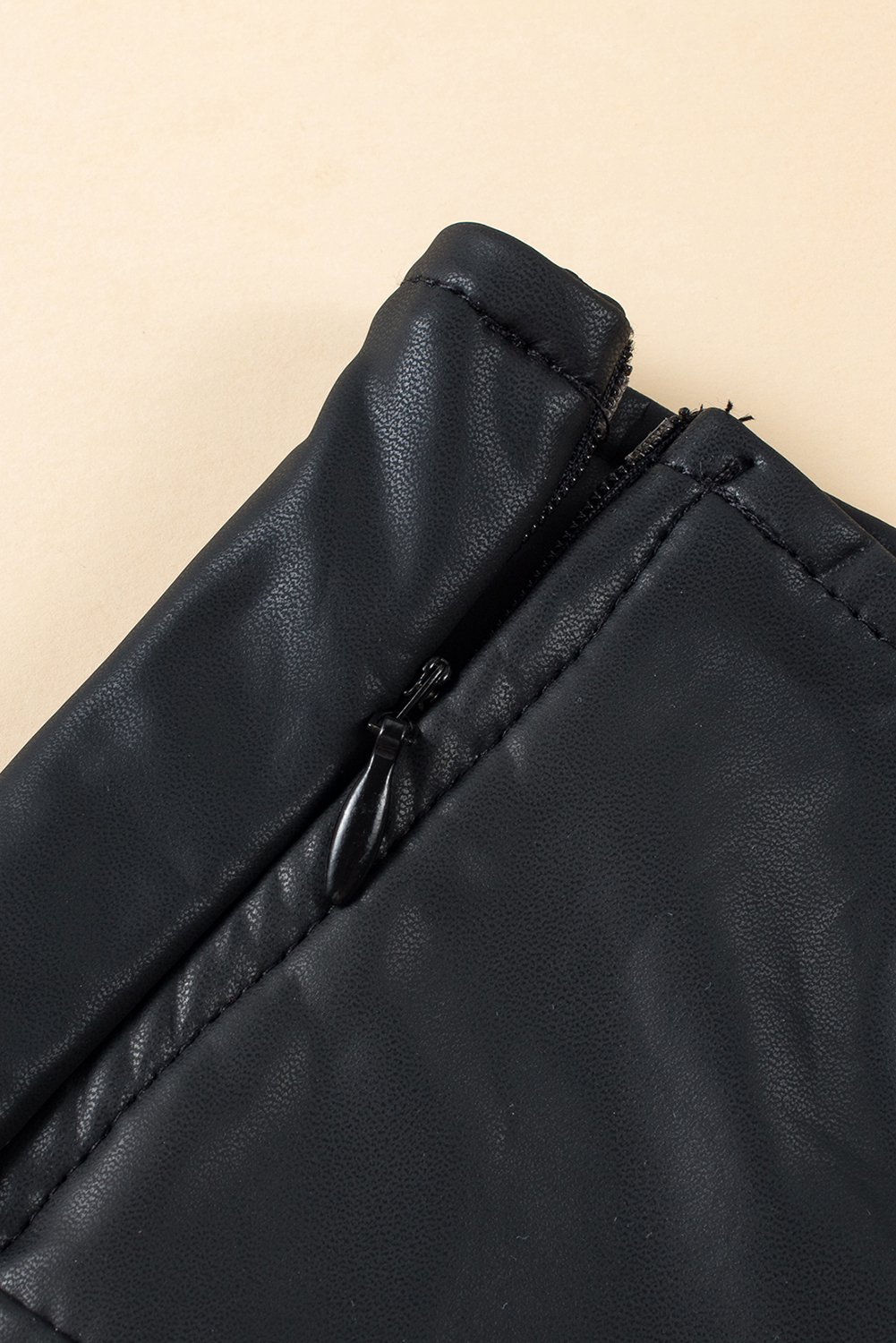 Black Faux Leather Skinny Leggings - loveforevers