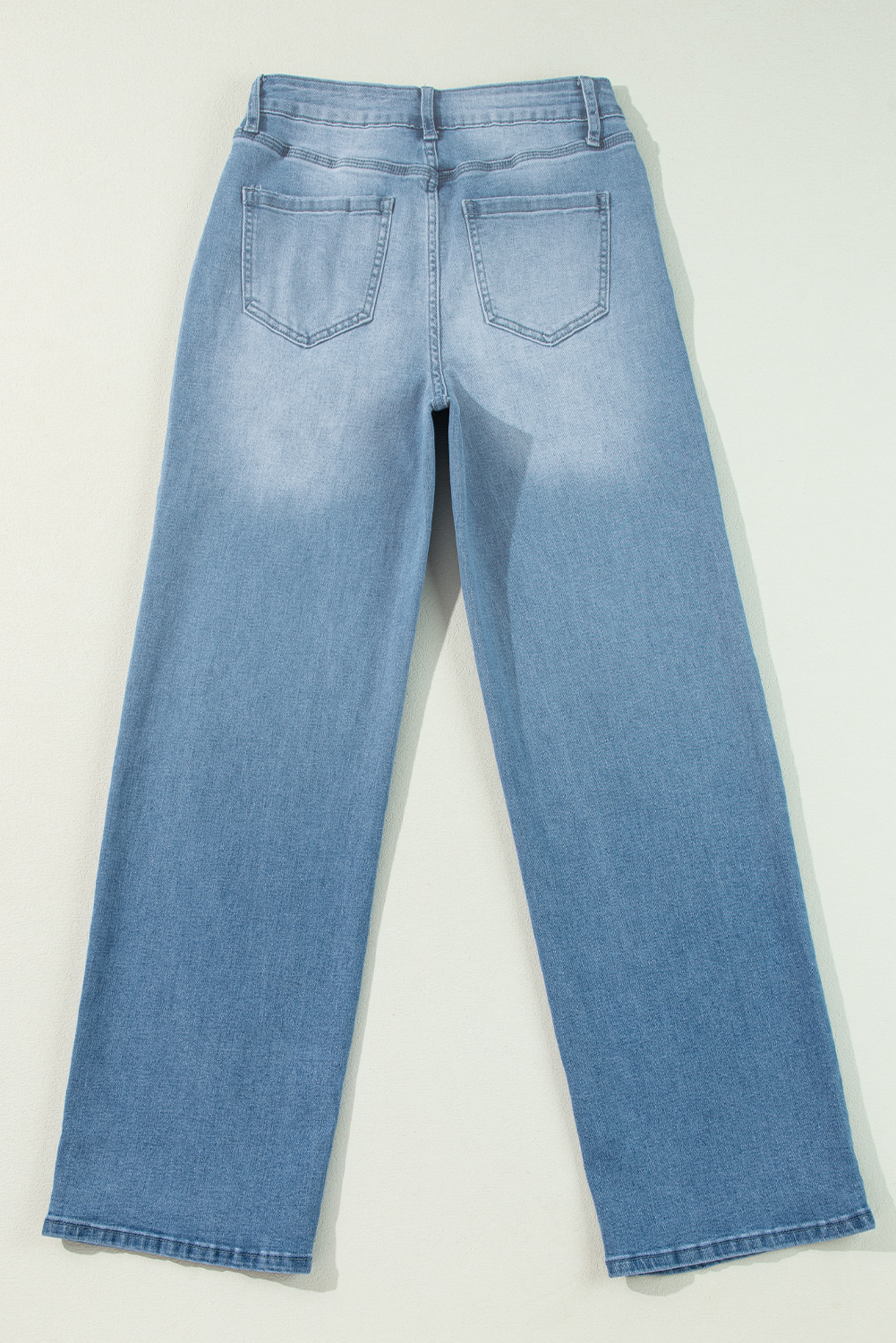 Myosotis High Rise Shift Slit Leg Straight Jeans - loveforevers