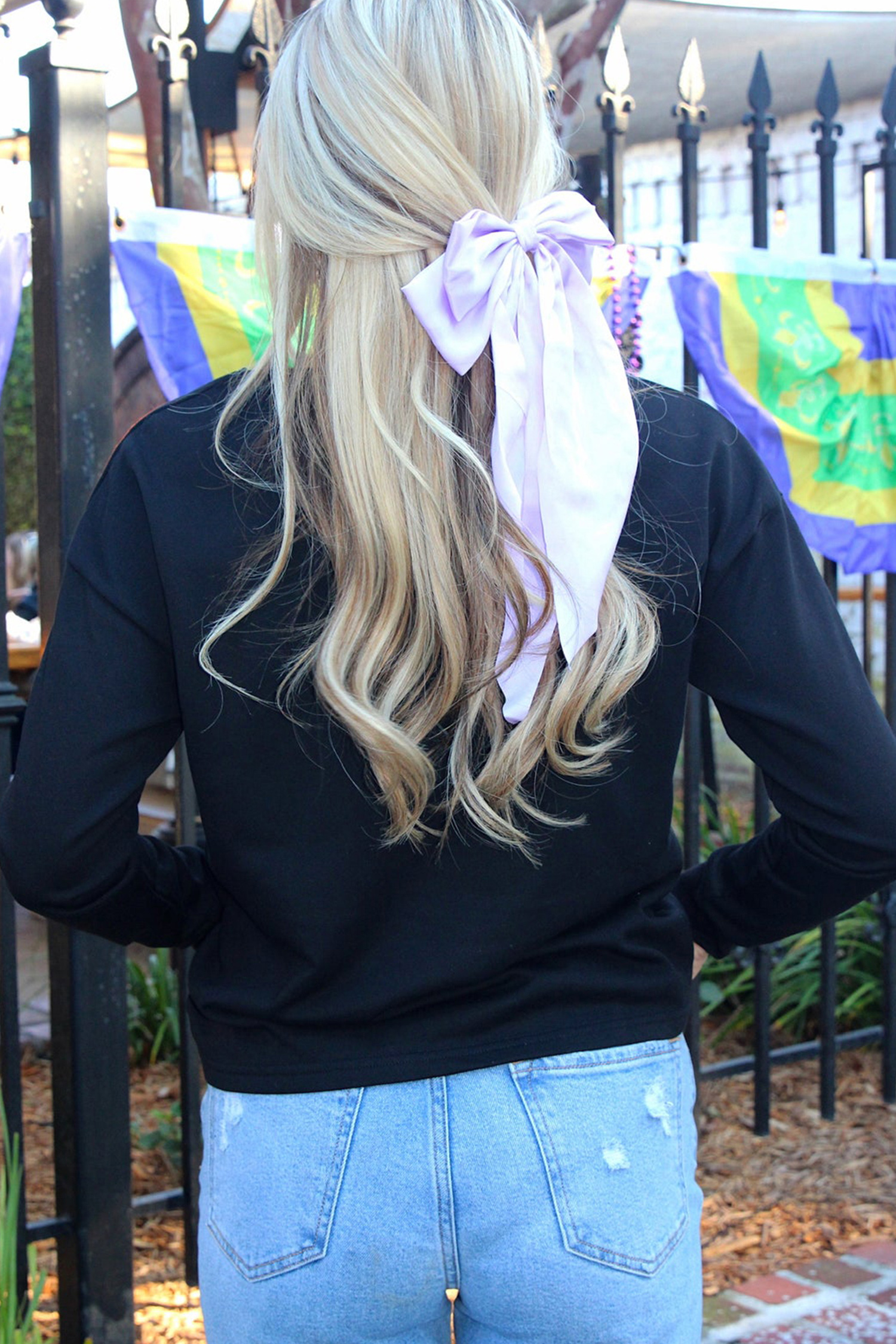 White LUCKY Clover Embroidered Long Sleeve Top - loveforevers