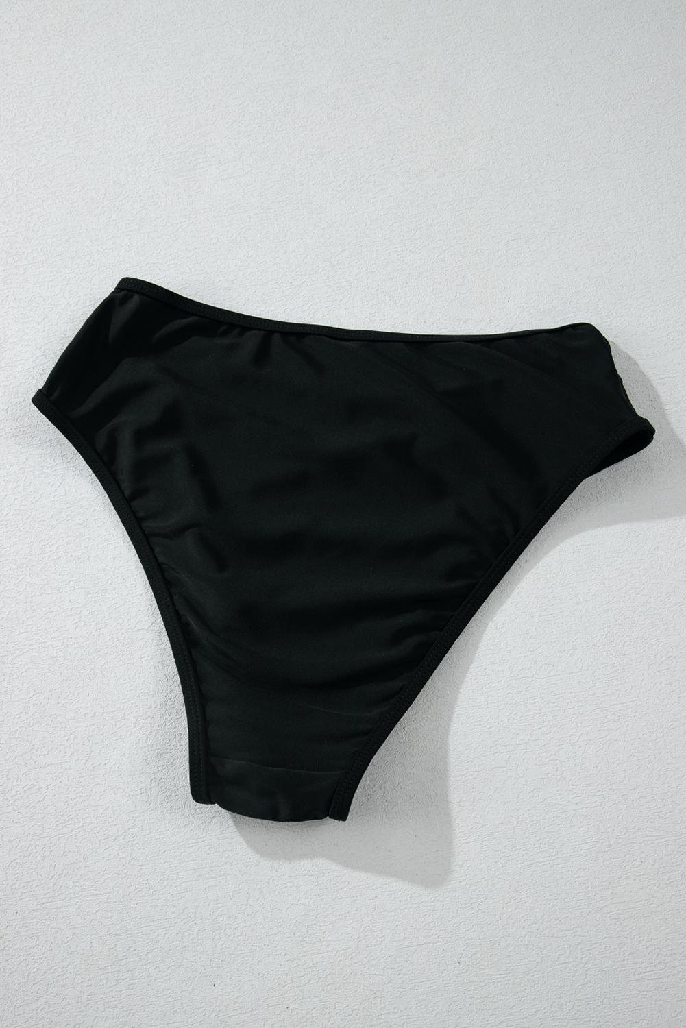 Black Sheer Mesh Edged Halter V Neck Push Up Bikini - loveforevers