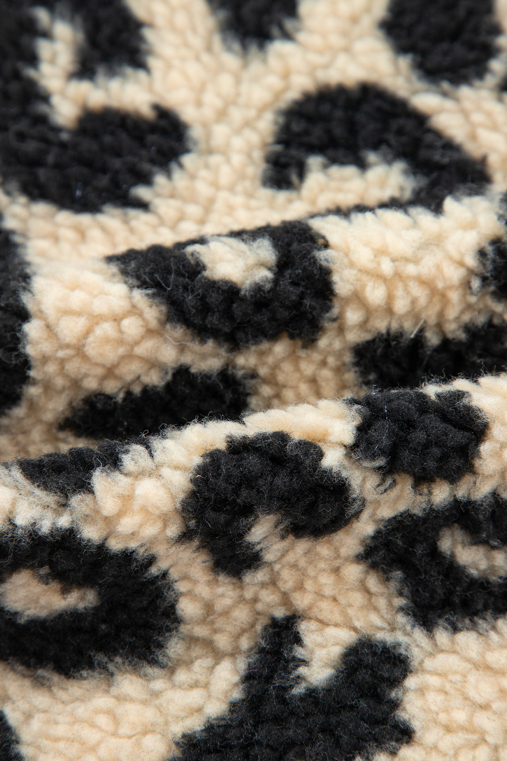 Black Leopard Print Sherpa Vest Coat - loveforevers