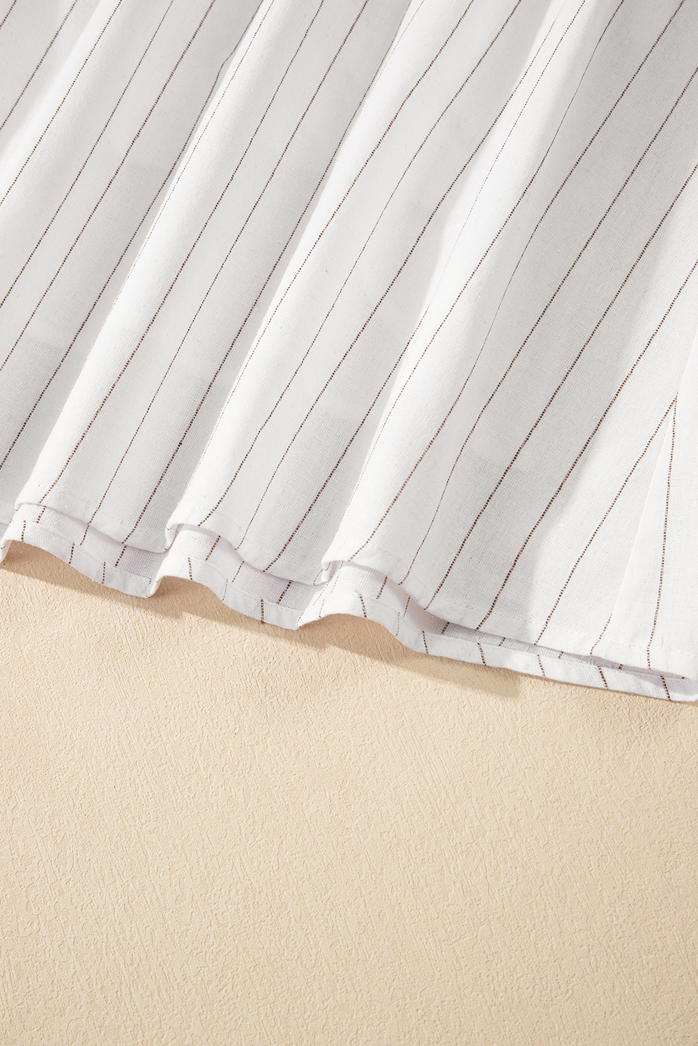 Beige Stripe Spaghetti Strap Pocketed High Waist Maxi Dress - loveforevers
